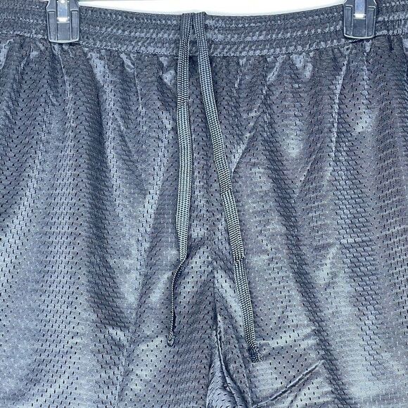 New Men Athletic Black Mesh Shorts XL Jersey 2 Pockets Gym Basketball - Picture 15 of 16